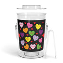 Sweet Tart Heart Black Ice Bucket with Tongs-6