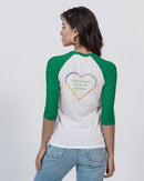 Don't Eat Animals Ladies Baseball Tee-2