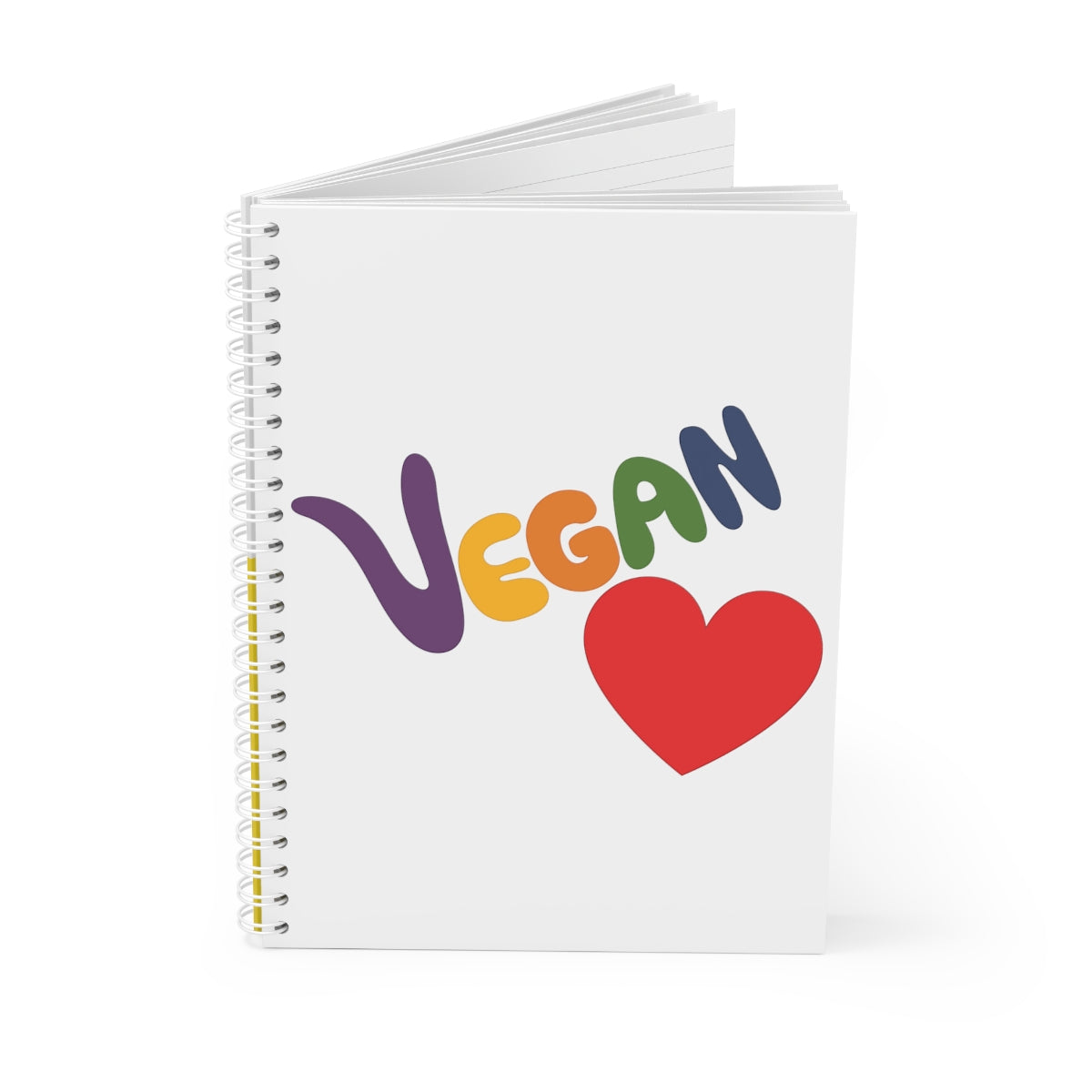 Vegan Heart Spiral Notebook