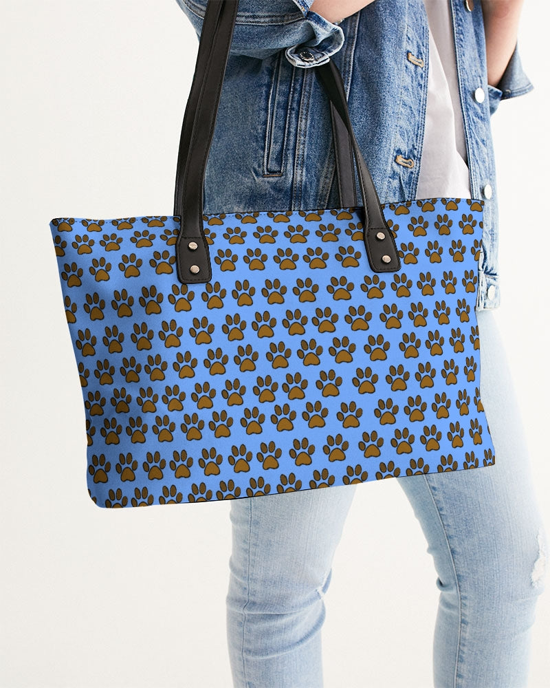 Dog's Best Friend Paws Blue Stylish Tote