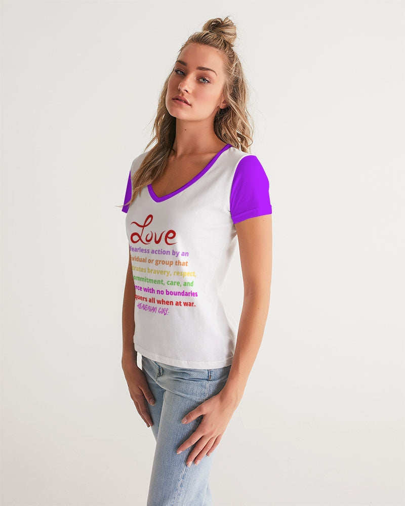 LOVE IS Ladies V-Neck Tee