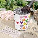 Sweet Tart Hearts White Ice Bucket with Tongs-3