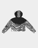 Zebra Print Ladies Cropped Windbreaker-9