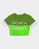 Eat Like A Giant Ladies Twist Front Cropped Tee-8