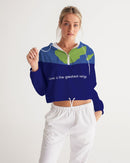 Love Is The Greatest Religion Ladies Cropped Windbreaker-3