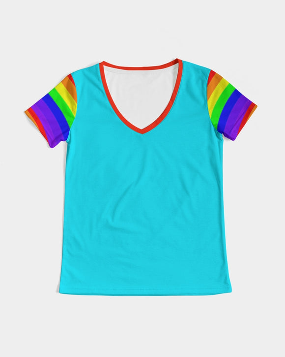 Rainbowbrite Ladies V-Neck Tee