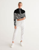 Zebra Print Ladies Cropped Windbreaker-7