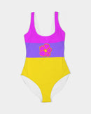 Cali Flower Ladies One-Piece Swimsuit-5