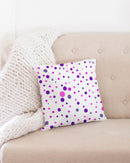 Pink and Purple Dot World 16x16 Throw Pillow Case-1