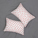 Red Hearts Spun Polyester Lumbar Pillow-5