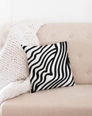 Zebra Print Throw Pillow Case (16"x16")-1