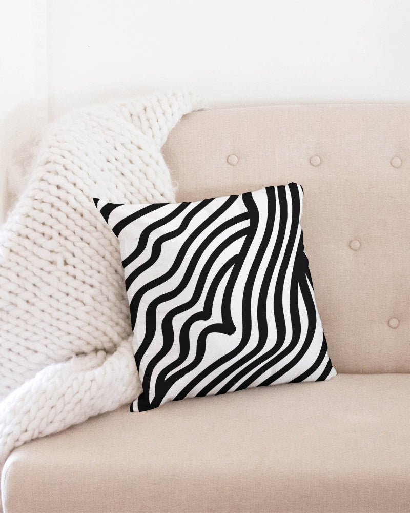 Zebra Print Throw Pillow Case (16"x16")