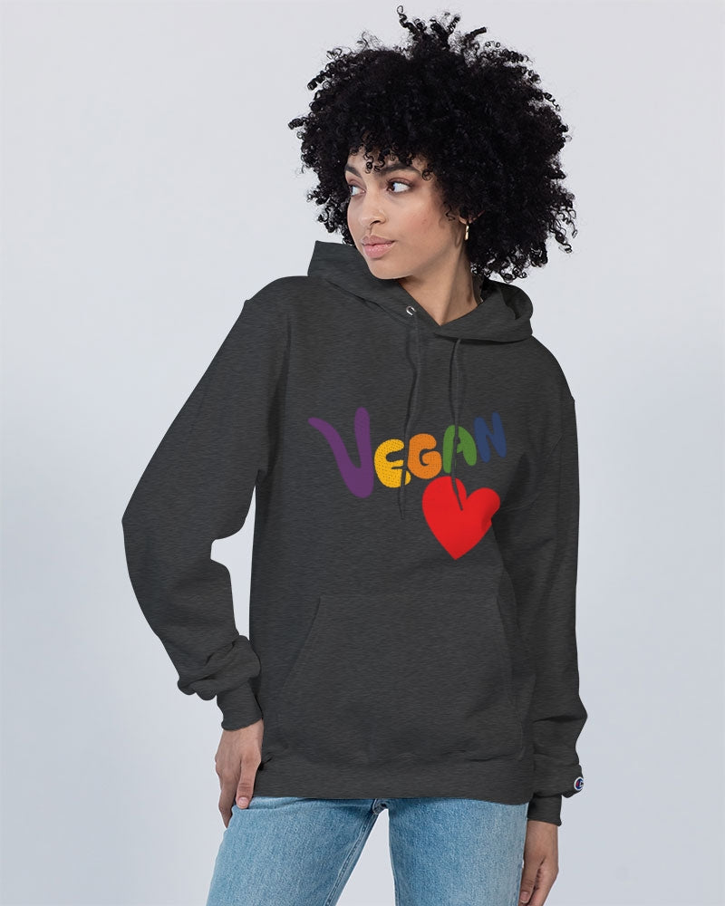 Vegan Heart Ladies Hoodie | Champion