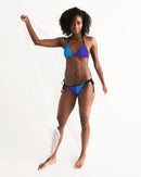 Blue Turqu Ladies Triangle Bikini Swim Suit-3