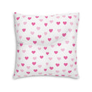 Pink Hearts Tufted Square Floor Pillow-3