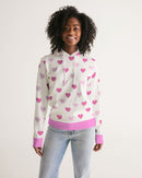 Pink Hearts Ladies Hoodie-1