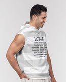 LOVE IS Men's Sleeveless Hoodie-6