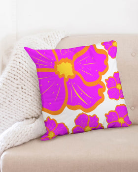 Cali Flower 20x20 Throw Pillow Case - 0