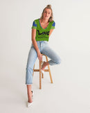 Love Is The Greatest Religion V-Neck Tee (QR CODE ON BACK for Brand Supporters)-7