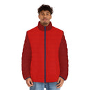 Men's Red Puffer Jacket-4