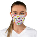 Valentine's Sweet Tart Hearts White Fabric Face Mask-1