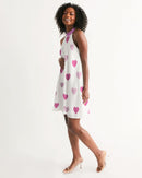 Pink Hearts Ladies Halter Dress-5