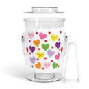 Sweet Tart Hearts White Ice Bucket with Tongs-7