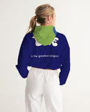 Love Is The Greatest Religion Ladies Cropped Windbreaker-5
