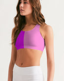 Pink Pink Ladies Seamless Sports Bra-3
