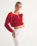 Berry Cherry Ladies Cropped Windbreaker-5