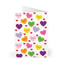 Valentine's Sweet Tart Hearts Blank Inside Greeting Cards (5 Pack)-3