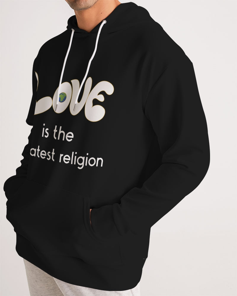 Love Is The Greatest Religion Men's Hoodie (QR CODE ON THE BACK FOR BRAND SUPPORTERS)