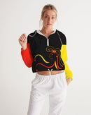 Don't Forget To Stretch Ladies Cropped Windbreaker-6