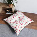 Red Hearts Tufted Square Floor Pillow-4