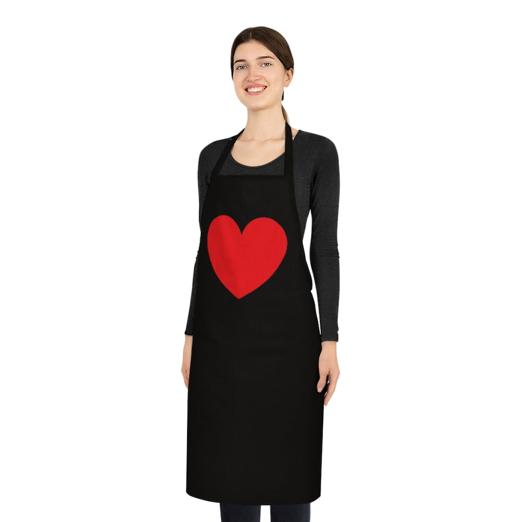 Big Red Heart 100% Cotton Apron - 0