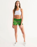 Green Fusion Ladies Mid-Rise Yoga Shorts-3