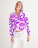 Love Flower Ladies Cropped Windbreaker-7