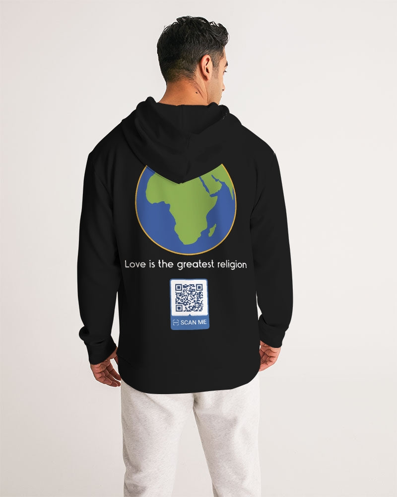 Love Is The Greatest Religion Men's Hoodie (QR CODE ON THE BACK FOR BRAND SUPPORTERS) - 0