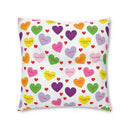 Sweet Tart Hearts Tufted Square Floor Pillow-2