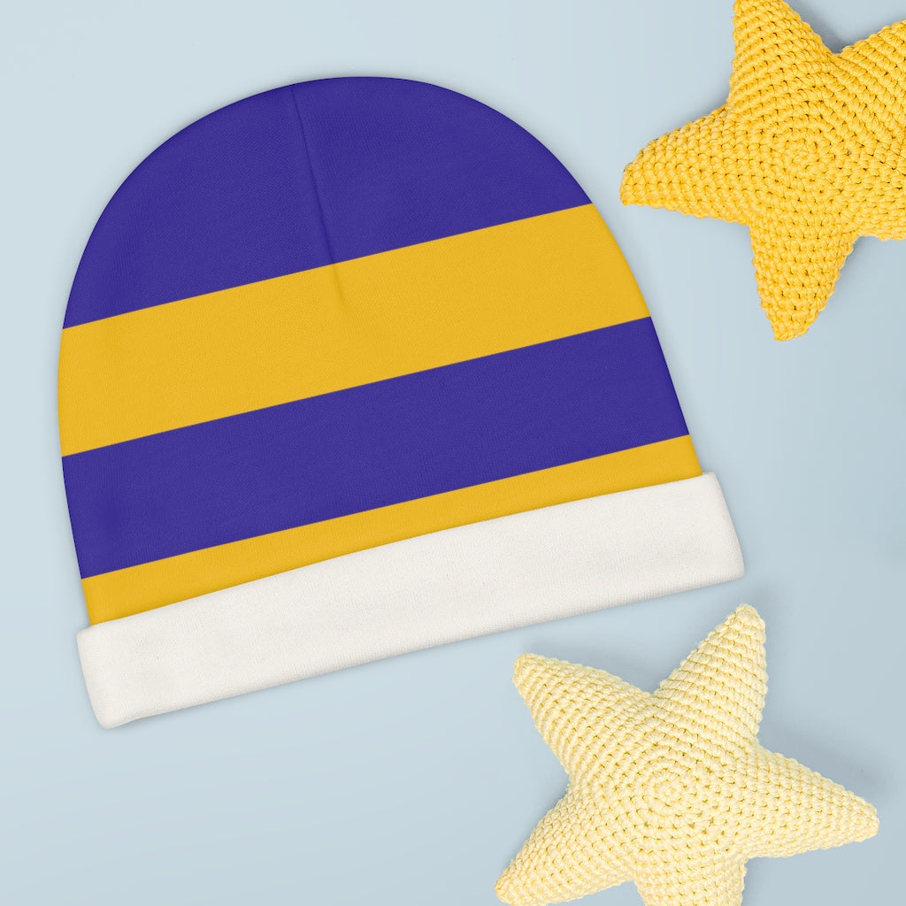 Blue/Yellow Baby Beanie