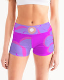Passion Flower Ladies Mid-Rise Yoga Shorts-1