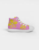 Sunflower Pink Girls High top Canvas Shoe-4