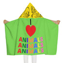 I LOVE ANIMALS Kids Hooded Towel-1