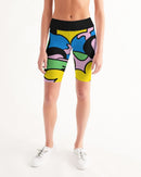 Color Wind Ladies Mid-Rise Bike Shorts-1