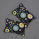 Cutey Pastel Black Spun Polyester Lumbar Pillow-4