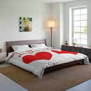 Big Red Heart Lover's Large White Comforter-1