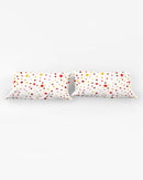Red and Yellow dot world King Pillow Case-2
