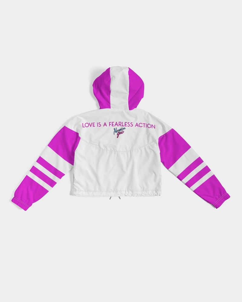 LOVE IS Ladies Cropped Windbreaker