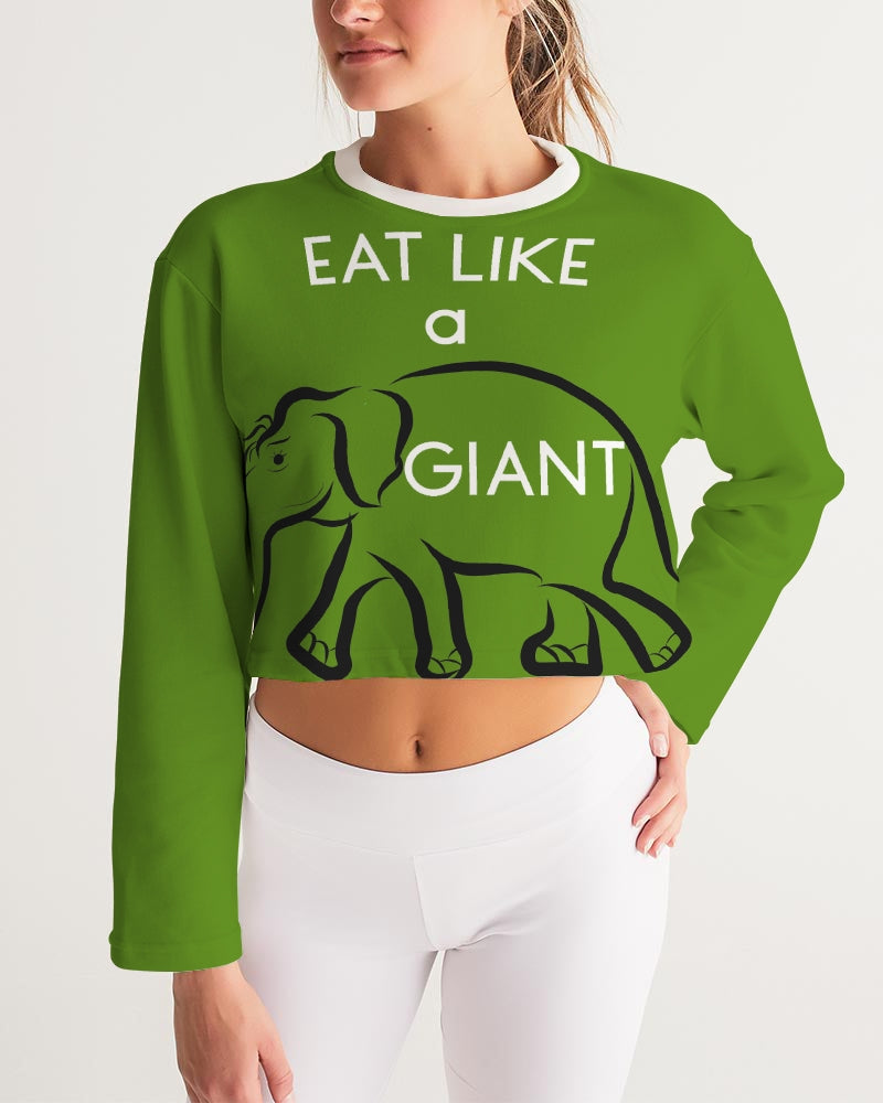 Eat Like A Giant Ladies Cropped Sweatshirt - 0