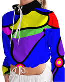 Tibetan Apple Ladies Cropped Windbreaker-8